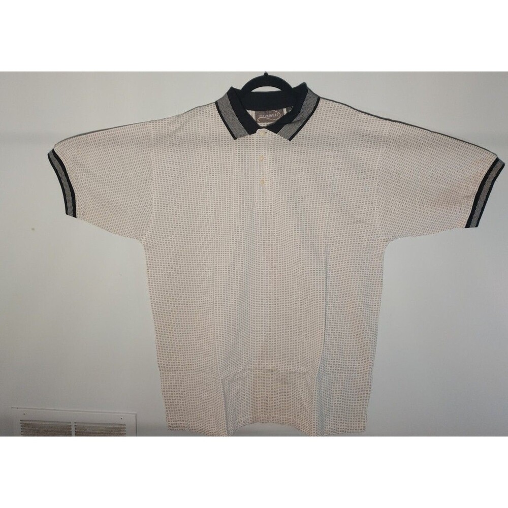 Trademark Sportswear Men's XL Black/White Short Sleeve Polo Shirt-NEW